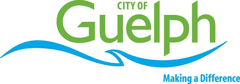 This is an image of the city of Guelph logo. it is blue and green.
